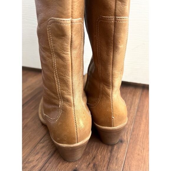 MATISSE Women's Tan Leather Over The Knee Extra Tall Riding Boots Sz 6.5M Boho - Picture 8 of 13